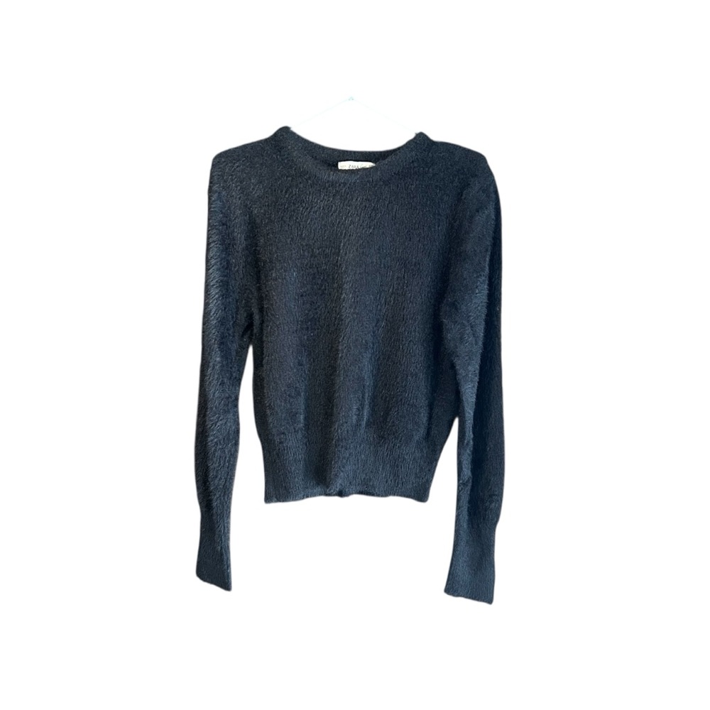 Zara Black Plush Knit Sweater